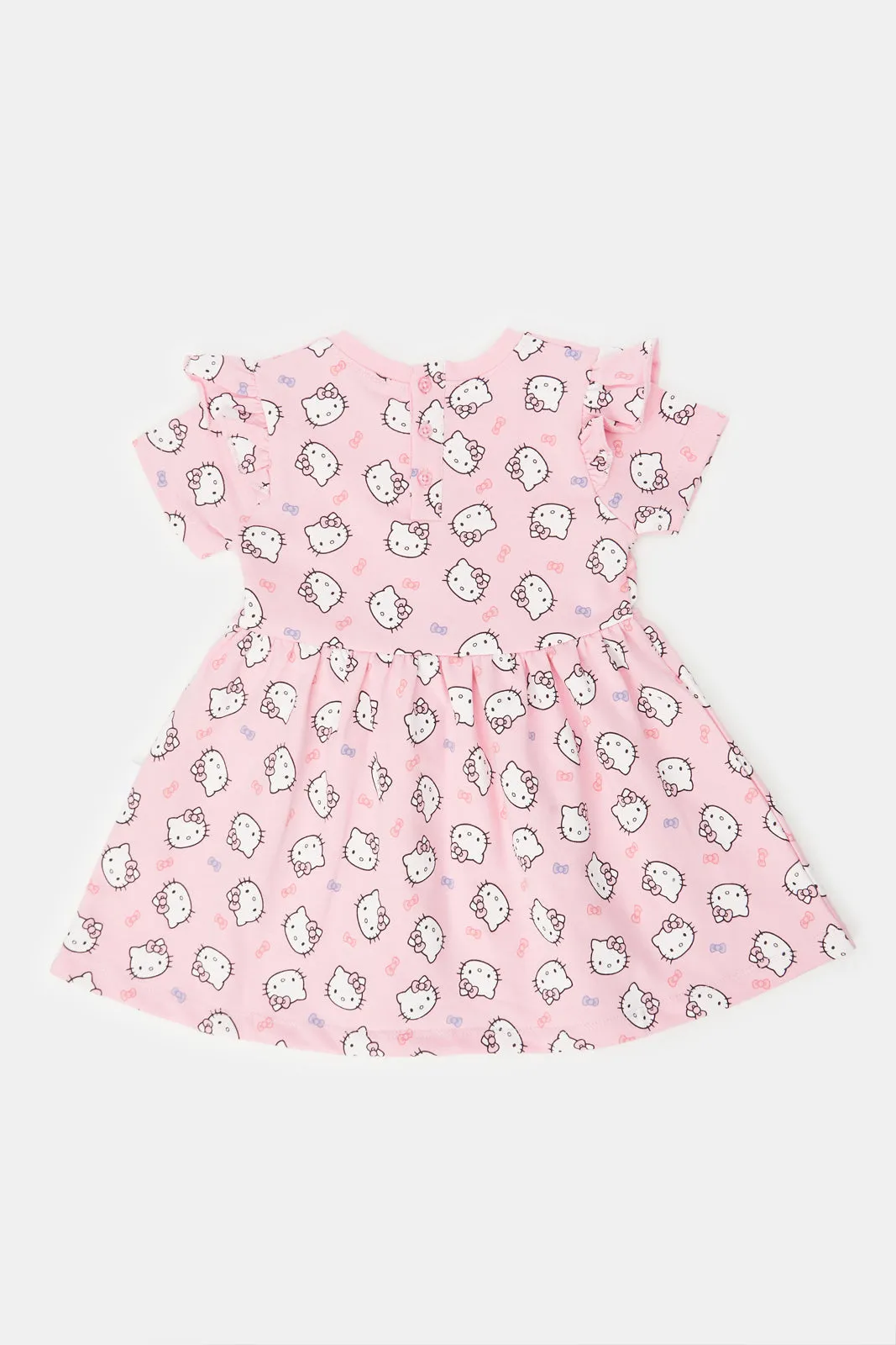 Infant Girls Pink Hello Kitty Print Dress